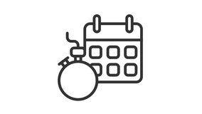 Animated deadline icon. Perfect for employee, business, team, company, job, teamwork, career, professional, corporate, manager, staff, office, partnership, management, businessman and development - Powered by Shutterstock - Get 15% off with code: PIKWIZARD15