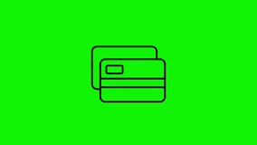 Credit card icon animation on a green screen background - Powered by Shutterstock - Get 15% off with code: PIKWIZARD15