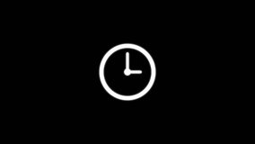 Clock icon with moving arrows . analog clock icon with moving arrows in seamless 12 hour loop on background. Stopwatch animation. Clock icon countdown 24 hour day fast speed animation. - Powered by Shutterstock - Get 15% off with code: PIKWIZARD15