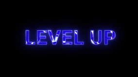 Glitch animation with "Level Up" text, transparent background, futuristic design, pixelated effect, vibrant colors, neon glitch, perfect for gaming, streaming, and tech visuals. - Powered by Shutterstock - Get 15% off with code: PIKWIZARD15