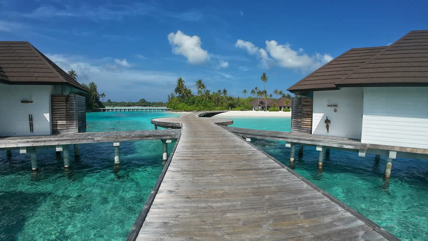 water villas on a island on the maldives
