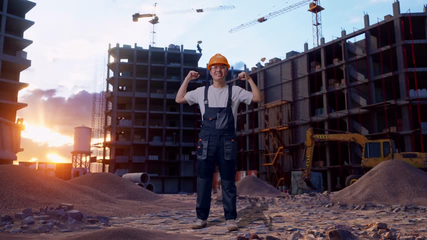 Man Worker At Construction Site (15).Mov