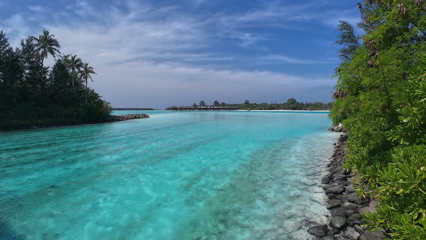 water villas on a island on the maldives
