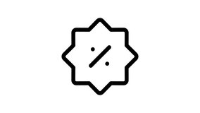 Dynamic line art of a discount icon with bold motion. Ideal for marketing content, price drops, or flash sale announcements - Powered by Shutterstock - Get 15% off with code: PIKWIZARD15