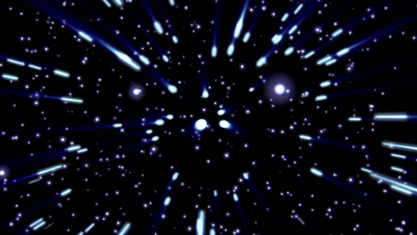 Black Neon Blue Starfield Galaxy Flash Countdown Video Message, Neon light countdown timer 10 second from 10 to 0 .