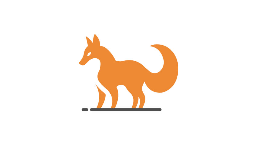 fox icon animation simple flat