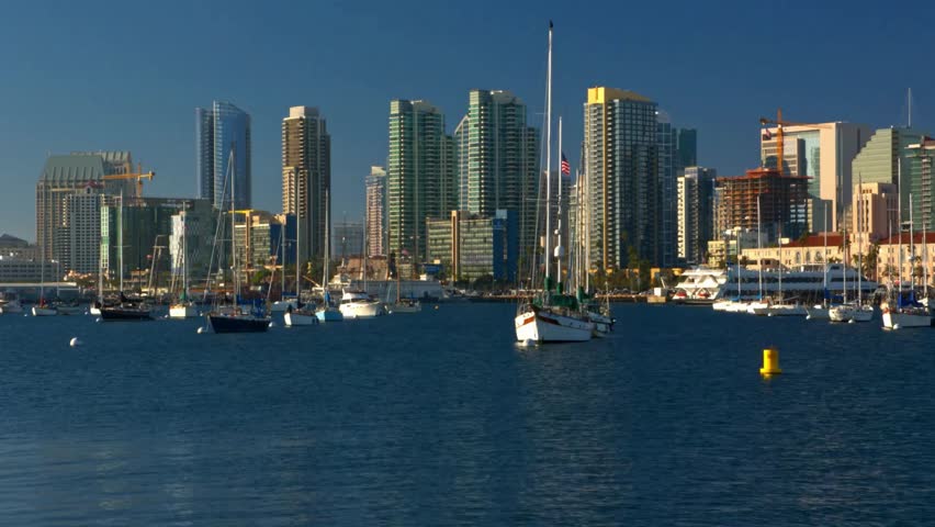 Panoramic View of San Diego Skyline and Harbor