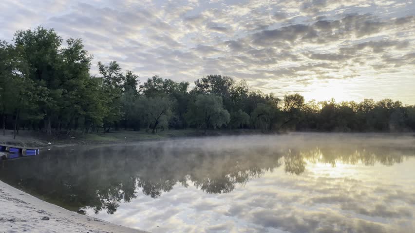 morning sunrise in the lake