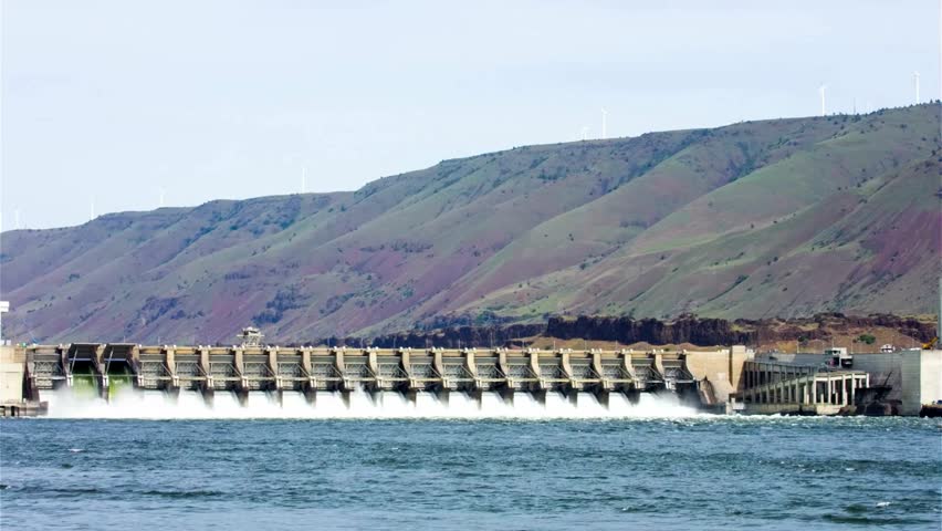 Hydroelectric Dam Power Generation Structure River Landscape