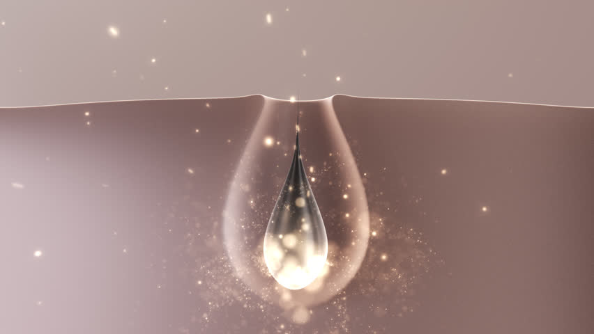 Nourishes hair follicles, makes hair grow quickly and soft and smooth. Shampoo or essential oil repairs damaged hair and activates deep cells. Concept shampoo and hair care ads, 3D animation.