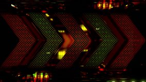 Clip of racing neon yellow green hot arrows and detailed hi-tech elements in seamless VJ loop. Perfect for visualization of audio beats in music videos, stage performance walls - Powered by Shutterstock - Get 15% off with code: PIKWIZARD15