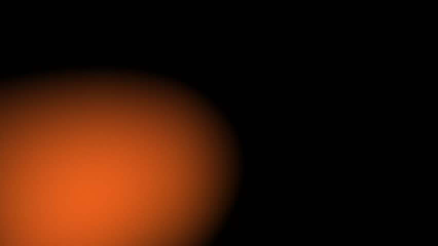 Orange color lens light leaks flash through dark black background. Abstract background animation with light leak effects