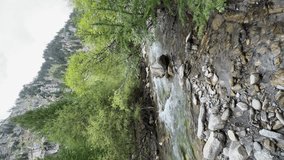 Crystalline river flowing through alpine valley.Vertical video

 - Powered by Shutterstock - Get 15% off with code: PIKWIZARD15