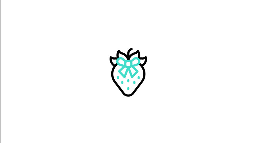 Strawberry Animated Icon This video features a captivating animation of an icon designed to enhance your projects.Strawberry Animated Icon