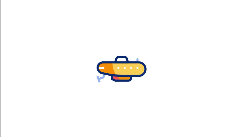 Submarine Animated Icon This video features a captivating animation of an icon designed to enhance your projects.Submarine Animated Icon