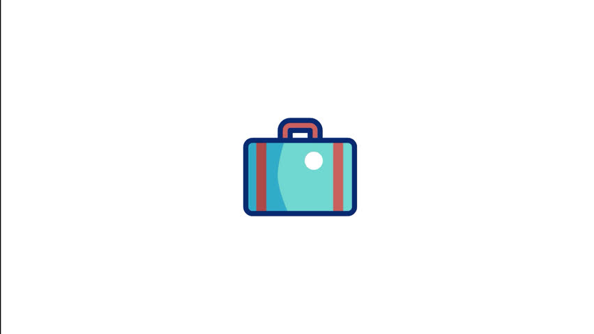 Suitcase Animated Icon This video features a captivating animation of an icon designed to enhance your projects.Suitcase Animated Icon