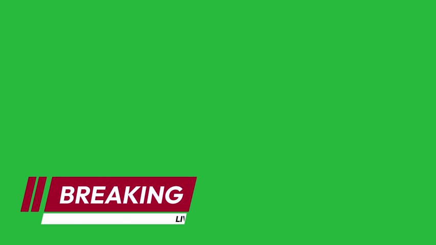 Breaking News Lower thirds collection with green screen, 4k animation. News, breaking, headline, reporting, live, news.