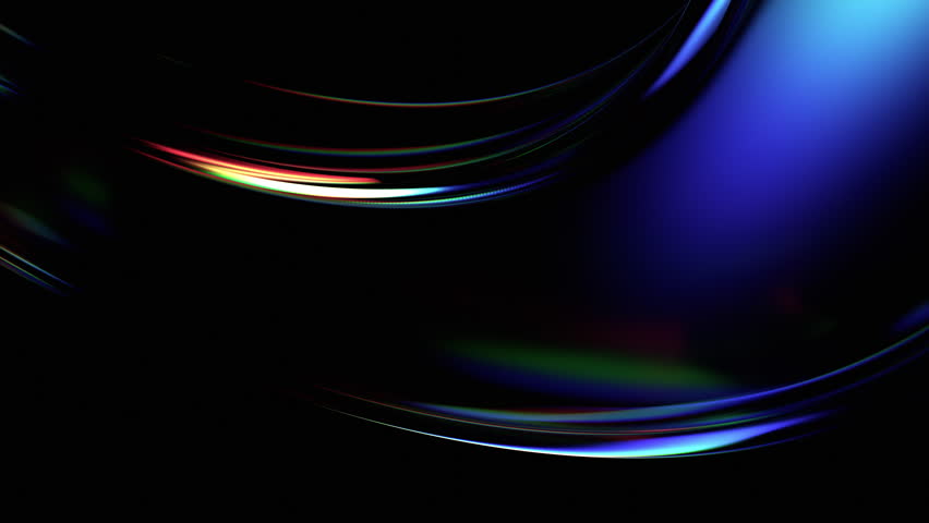 Abstract animation of color refraction effect, 3d render, 4k seamless looped video
