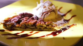 Homemade Pecan pie with caramel sauce and vanilla ice cream - Powered by Shutterstock - Get 15% off with code: PIKWIZARD15
