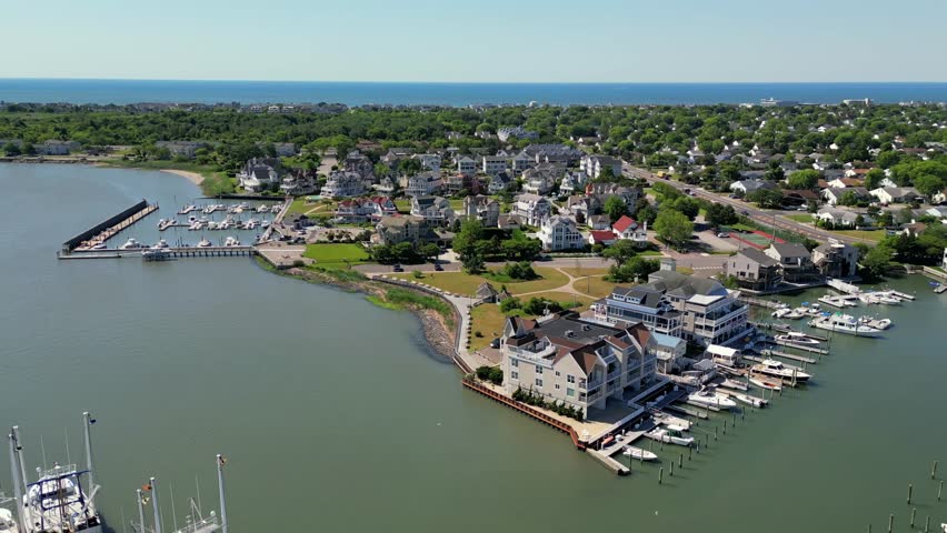 Aerial view of Cape May Harbor, New Jersey