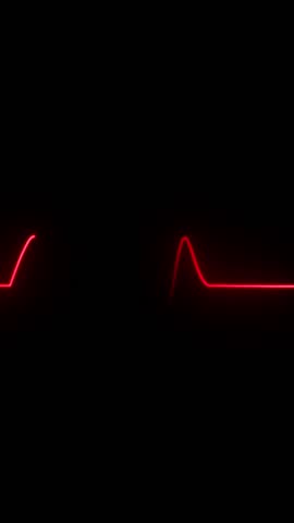 Animated heartbeat line in neon glow. Seamless heart pulse loop for healthcare interfaces, ECG visuals, and modern wellness content.