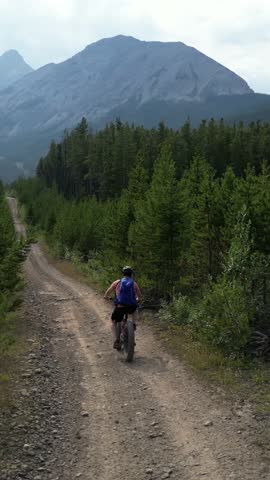 Fat Biker Explores Scenic Mountain Trails in British Columbia, Canada