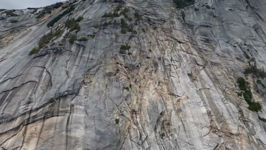 Majestic Granite Cliffs of Peak in the Coast Mountains of British Columbia, Canada