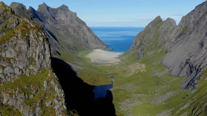 Majestic Mountain Valley Fjord Coastal Viewpoint Landscape