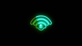 A glowing Wi-Fi symbol radiates from a central point, set against a dark, futuristic background - Powered by Shutterstock - Get 15% off with code: PIKWIZARD15