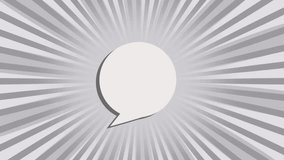 abstract Sunburst rotate 55% percent off banner with speech bubble animation.Sale,55% percent off poster for social network. rotate anime comic style line background.  Advertising, marketing speech - Powered by Shutterstock - Get 15% off with code: PIKWIZARD15