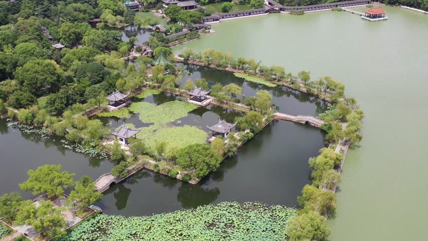 Explore Jiangnan Classical Garden Wuxi Li Garden with Stunning Aerial Views
