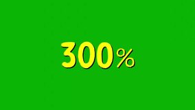 Loop animation of bold yellow chalk-like text reading “300%” on a solid green background. The high-contrast design and energetic style make it great for finance videos, crypto gains, growth visuals, o - Powered by Shutterstock - Get 15% off with code: PIKWIZARD15