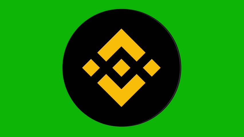 Animated Binance (BNB) Crypto Coin Logo on Green Screen Background – Looping Digital Token Animation for Blockchain, Finance, and Crypto Content