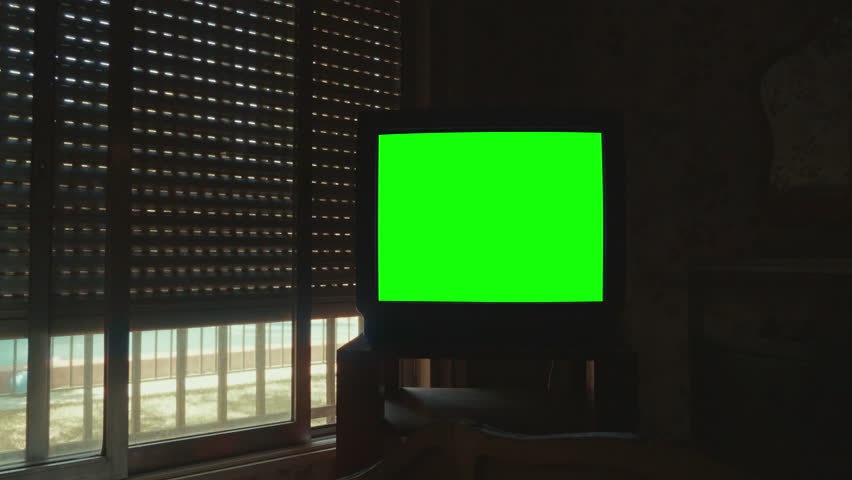 Old CRT Television with Chroma Key