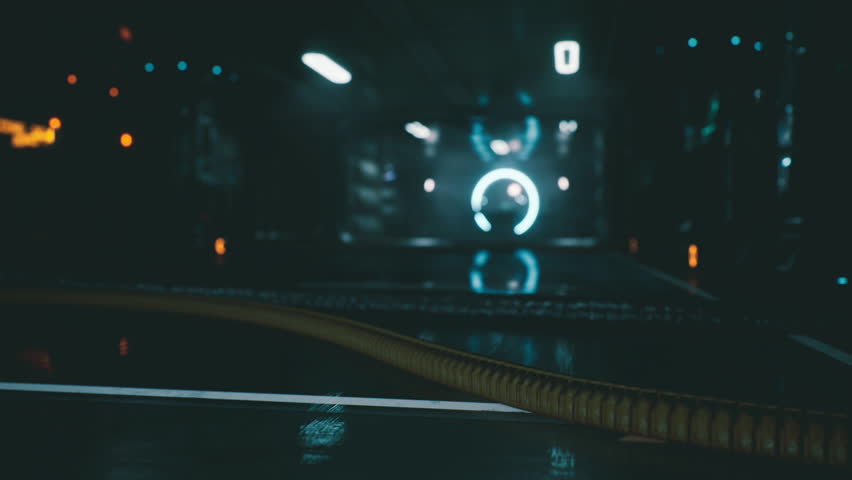 A laboratory filled with advanced technology features illuminated areas and shadows. Equipment is positioned strategically, enhancing the futuristic atmosphere and research focus.