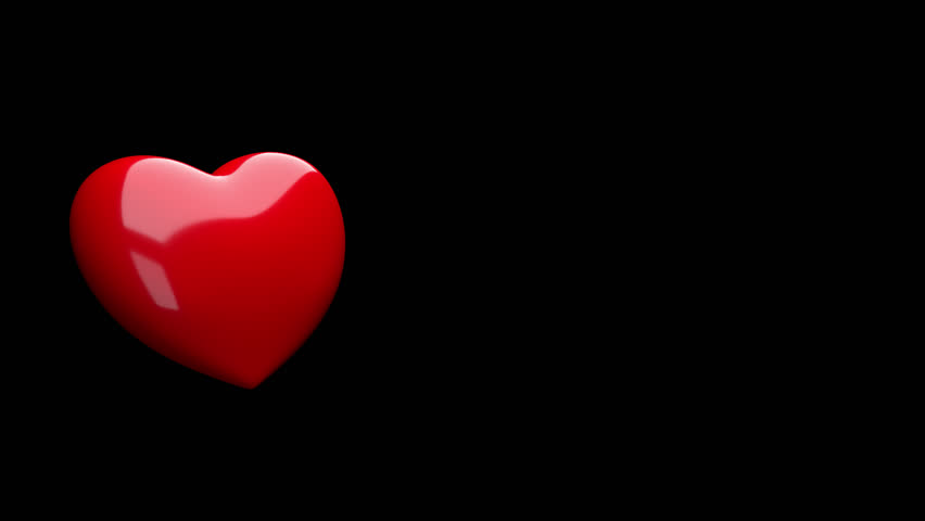Heart transition on a transparent alpha channel background for easy drag and drop use...