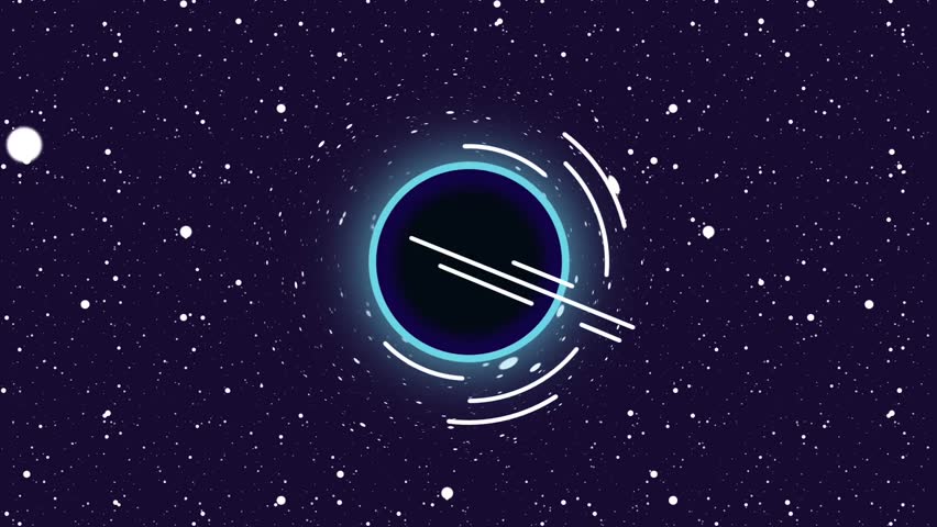 A massive wormhole twists space with swirling energy, bending light and forming an eerie gravitational anomaly against a starry backdrop