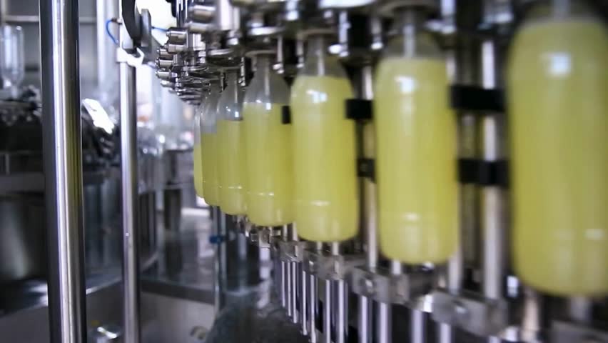 Automated Bottling Line for Yellow Beverage Production