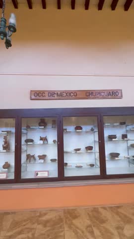 Pre-Hispanic Artifacts on Display in Mexican Museum Exhibit