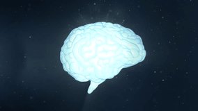 3d rendering blue shiny brain in dark 4k footage - Powered by Shutterstock - Get 15% off with code: PIKWIZARD15