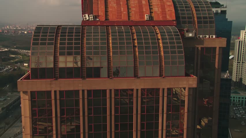 Aerial view of the skyscrapers of Maslak district in Istanbul