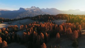 Aerial view of Alpine meadow mountain Plateau in autumn. South Tyrol, Italy - Powered by Shutterstock - Get 15% off with code: PIKWIZARD15