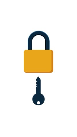 Unlocking padlock motion graphic animation
