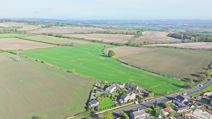 small rural housing estate in the rural countryside of c