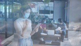 Coworkers collaborating around laptop in business office, showing animated network diagram. Collaboration, teamwork, digital, communication, modern, productivity, workspace - Powered by Shutterstock - Get 15% off with code: PIKWIZARD15