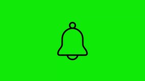 Notification bell icon animation on a green screen background - Powered by Shutterstock - Get 15% off with code: PIKWIZARD15