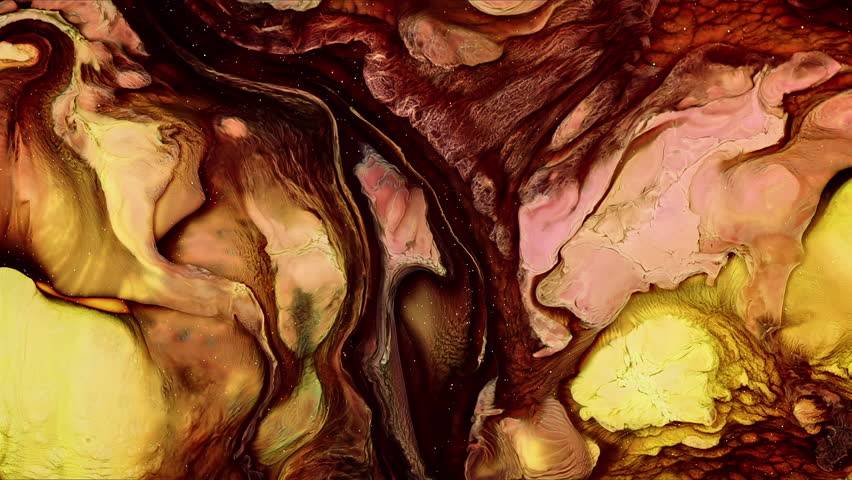 Abstract Ink Paint Diffusion Paradox Illusion and Chemical Shapes
