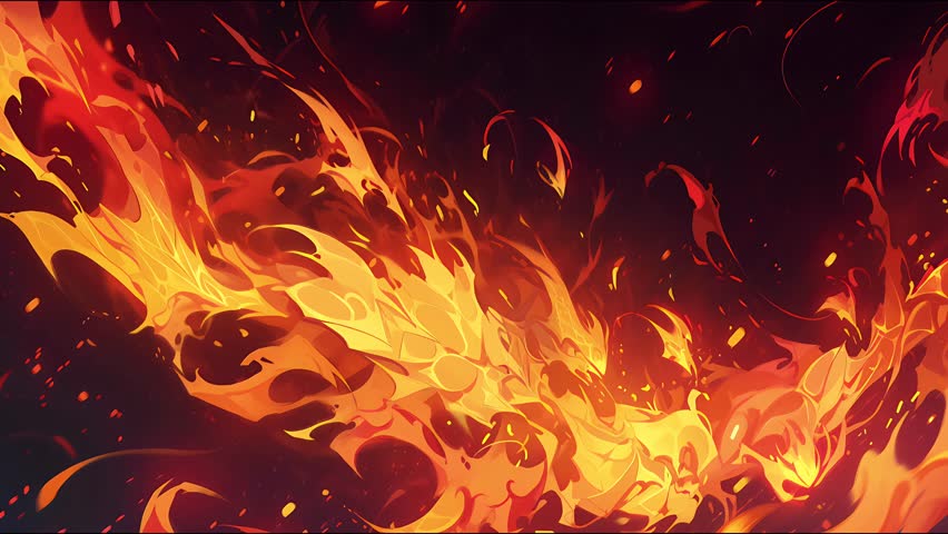 Cartoon VFX loop with 2D anime-style animation. Seamless design perfect for VJ loops and creative video backgrounds