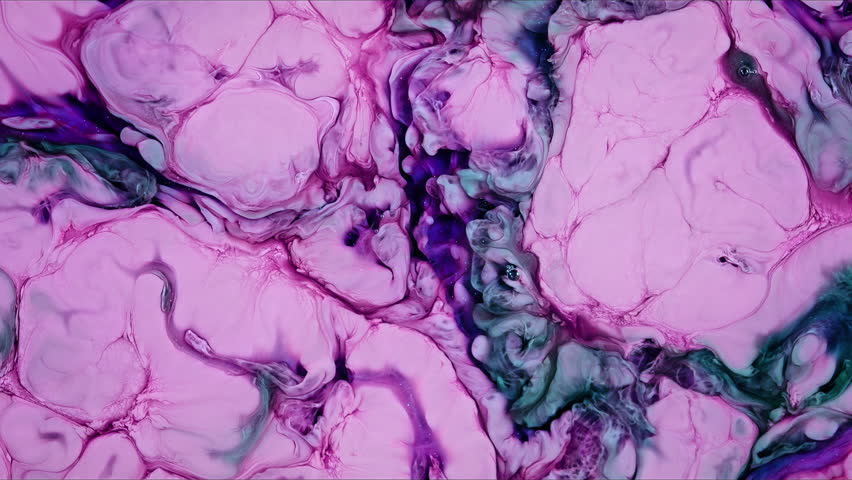 Abstract Ink Paint Diffusion Paradox Illusion and Chemical Shapes