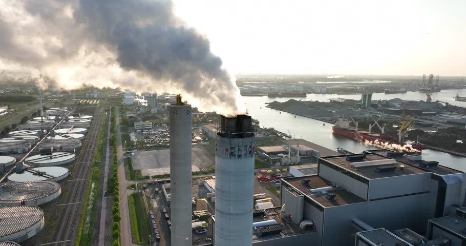 Waste incineration plant, waste to new energy sources. Amsterdam, The Netherlands.